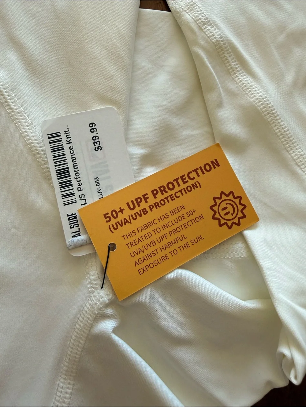 Men's White Long-Sleeve Rash Guard